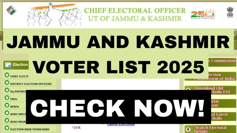 Jammu & Kashmir Voter List 2025