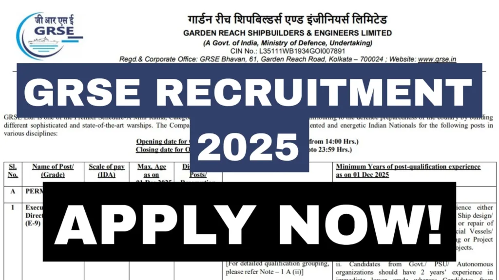 GRSE Recruitment 2025