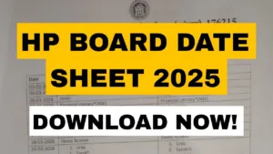 HP Board Date Sheet 2025