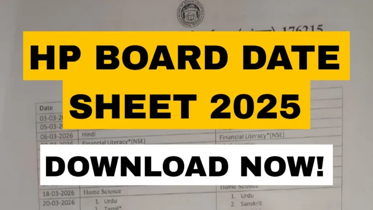 HP Board Date Sheet 2025