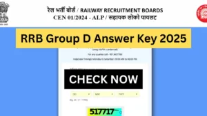 RRB Group D Answer Key 2025
