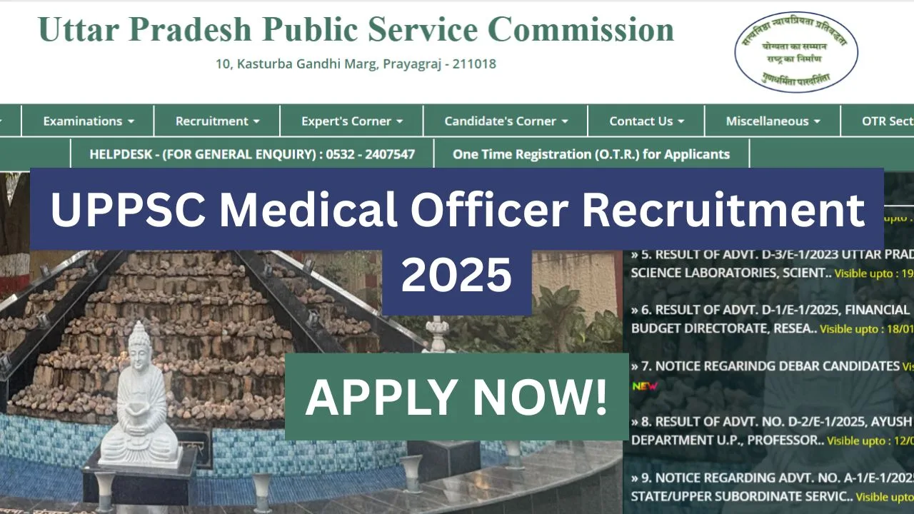UPPSC Medical Officer Recruitment 2025